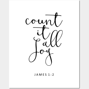Bible Verse - Count It All Joy Posters and Art